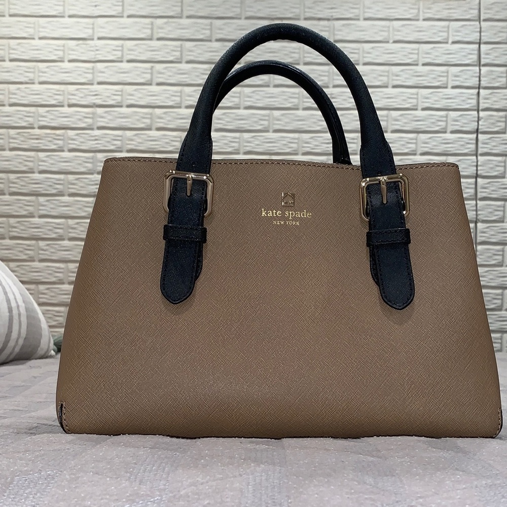 Kate Spade Tan and Black Satchel